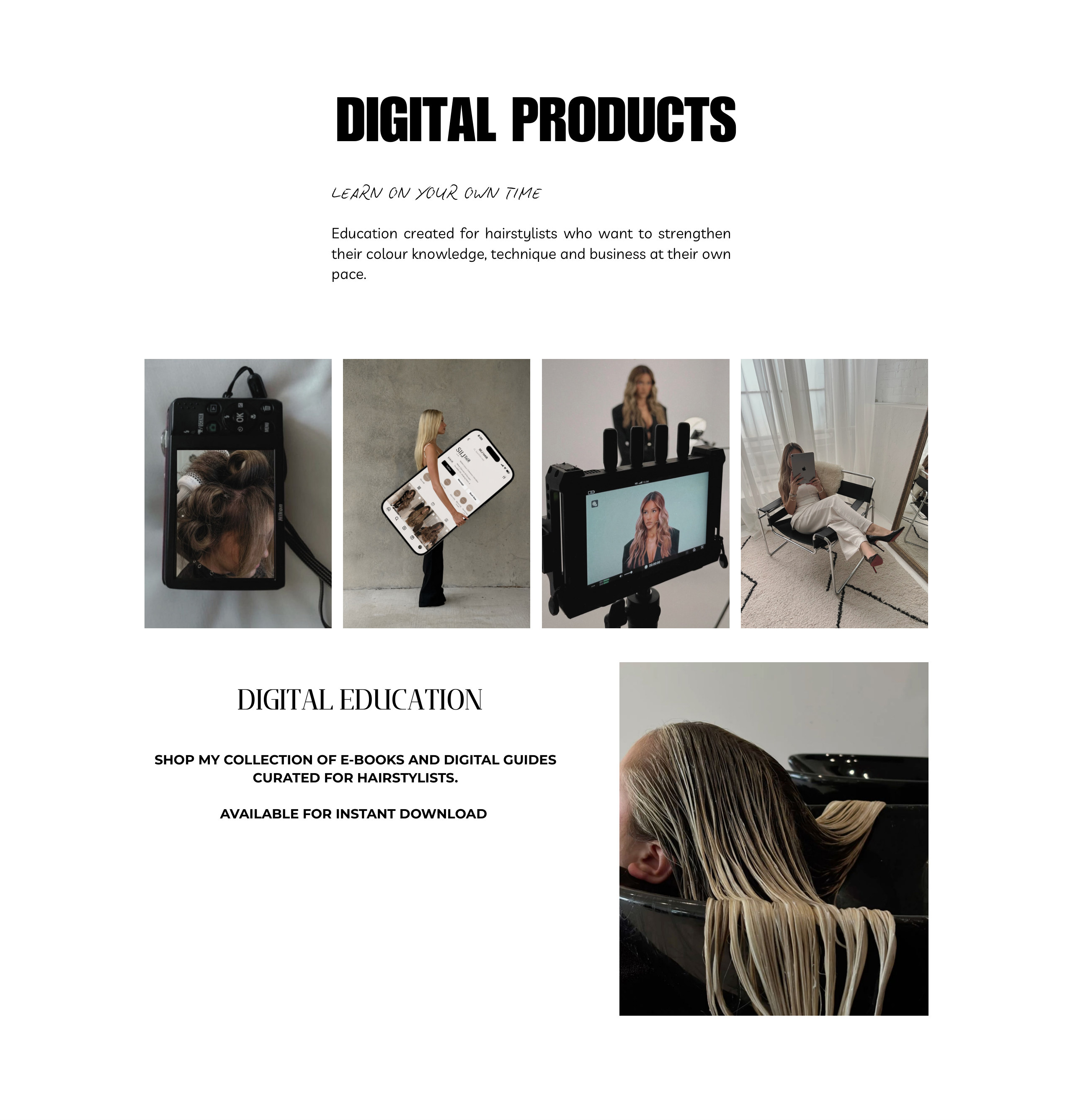 Digital education — e-books and digital guides for hairstylists